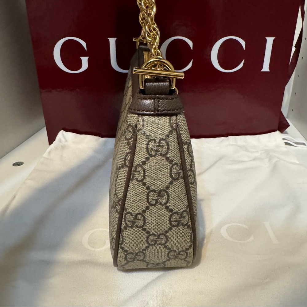 New in box Gucci Ophidia small shoulder bag beige and dark brown GG Supreme - Picture 12 of 16